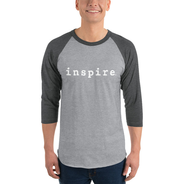 inspire 3/4 sleeve unisex raglan shirt