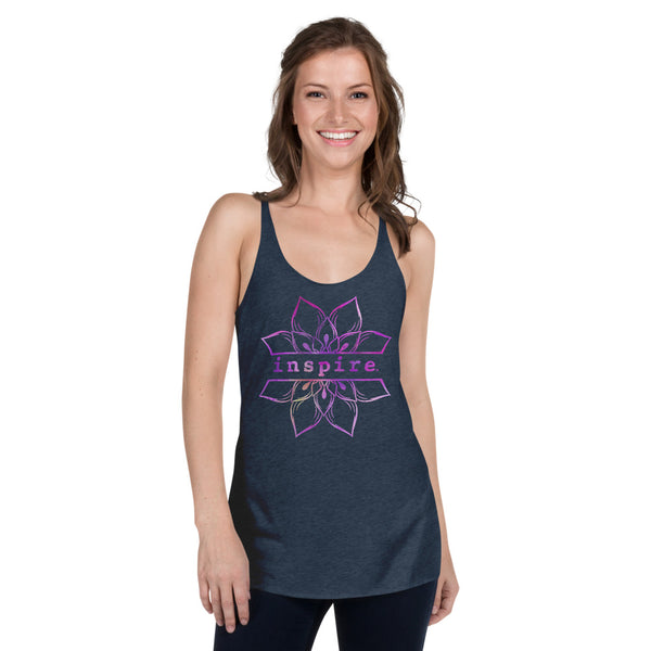 inspire Lotus Flower Women's Racerback Tank