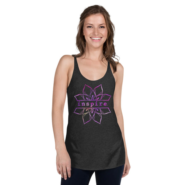 inspire Lotus Flower Women's Racerback Tank