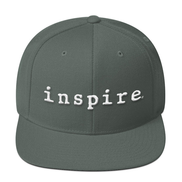 inspire Embroidered Wool Blend Snapback Hat