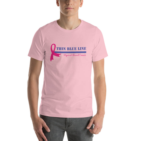 inspire Thin Blue Line Against Breast Cancer Short-Sleeve Unisex T-Shirt
