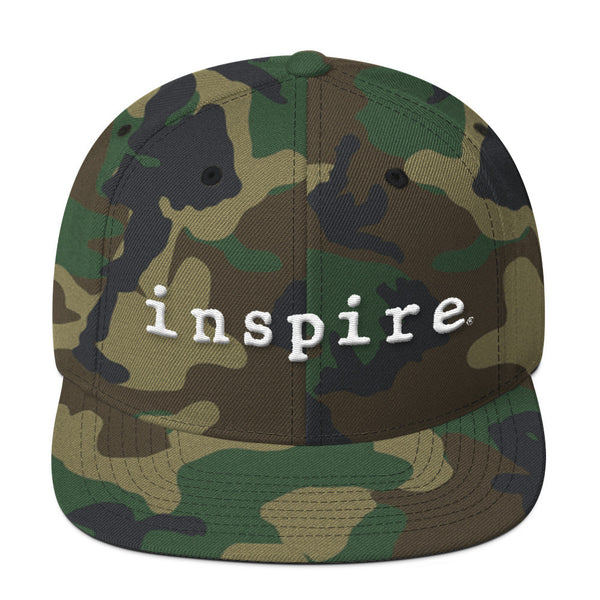 inspire Embroidered Wool Blend Snapback Hat