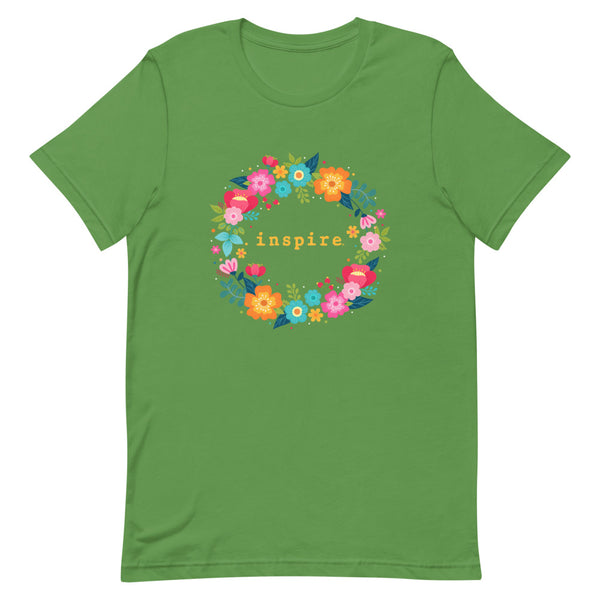 inspire Floral Wreath Short-Sleeve Unisex T-Shirt