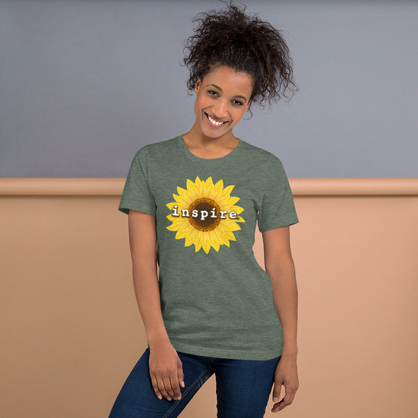 inspire Sunflower Short-Sleeve Unisex T-Shirt