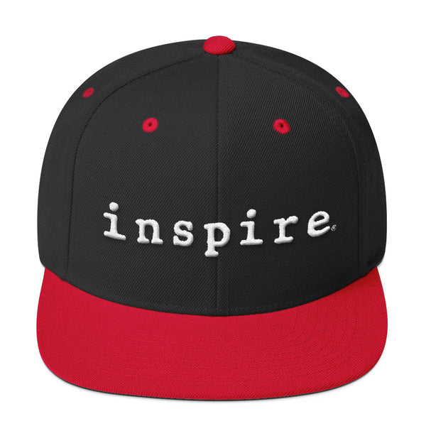 inspire Embroidered Wool Blend Snapback Hat