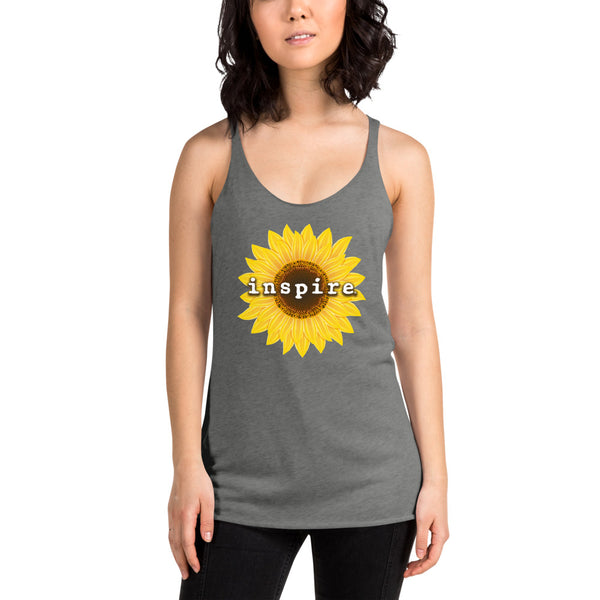 inspire Sunflower Women's Racerback Tank