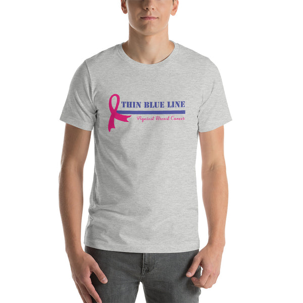 inspire Thin Blue Line Against Breast Cancer Short-Sleeve Unisex T-Shirt