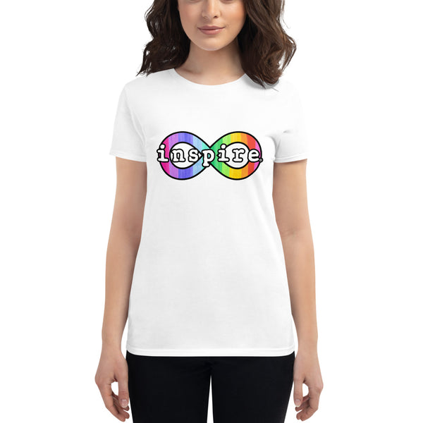 inspire Neurodiversity Awareness Rainbow Infinity Women's Short Sleeve T-shirt