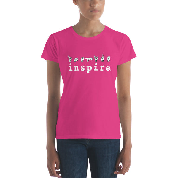 inspire ASL American Sign Language Women's Short Sleeve T-Shirt