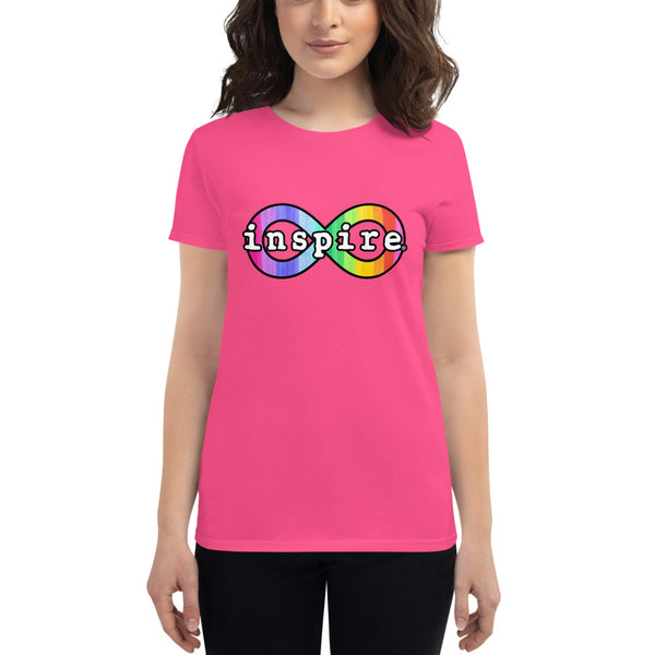 inspire Neurodiversity Awareness Rainbow Infinity Women's Short Sleeve T-shirt