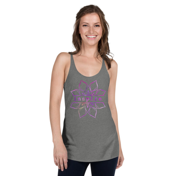 inspire Lotus Flower Women's Racerback Tank