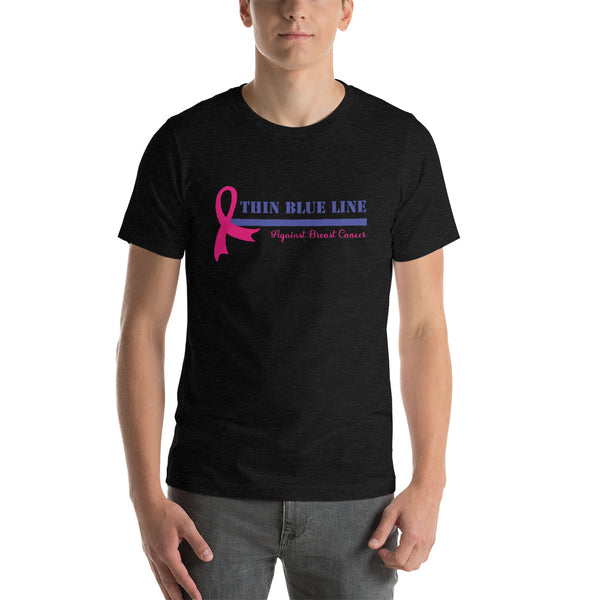 inspire Thin Blue Line Against Breast Cancer Short-Sleeve Unisex T-Shirt