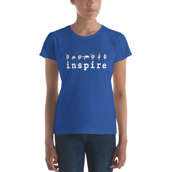 inspire ASL American Sign Language Women's Short Sleeve T-Shirt
