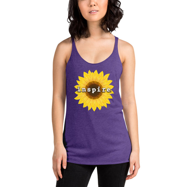 inspire Sunflower Women's Racerback Tank
