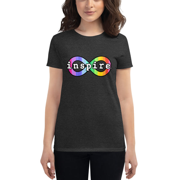 inspire Neurodiversity Awareness Rainbow Infinity Women's Short Sleeve T-shirt
