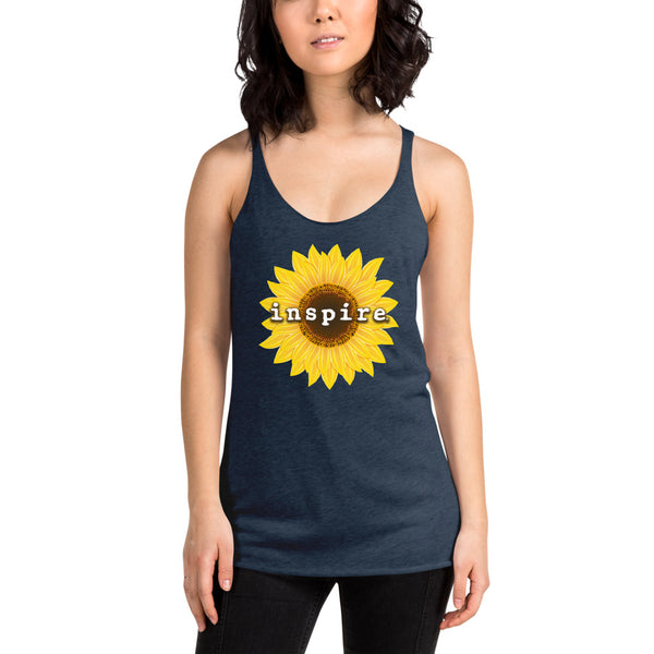 inspire Sunflower Women's Racerback Tank