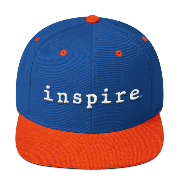 inspire Embroidered Wool Blend Snapback Hat
