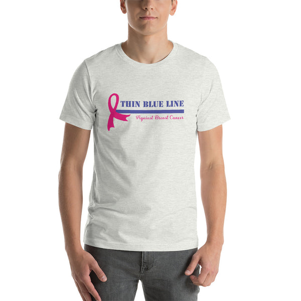 inspire Thin Blue Line Against Breast Cancer Short-Sleeve Unisex T-Shirt