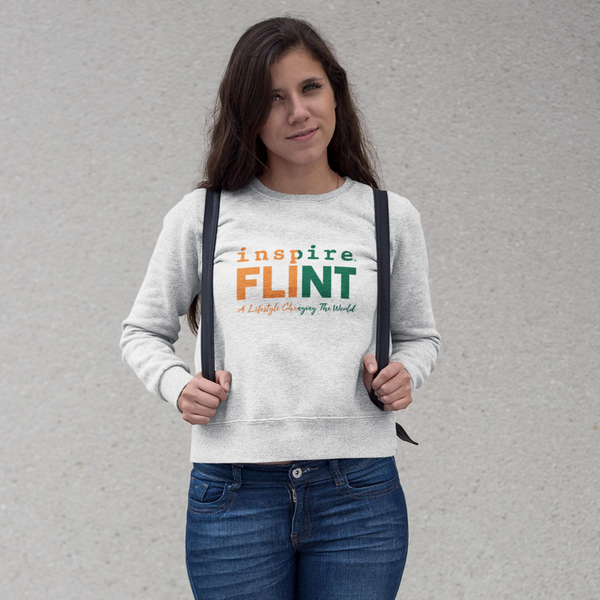 inspire Flint Green and Orange Unisex Sweatshirt