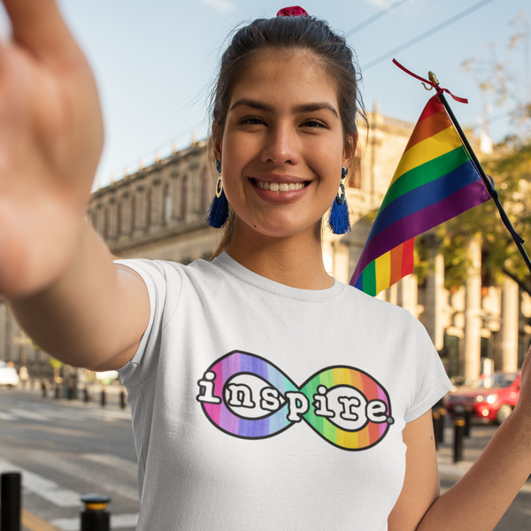 inspire Neurodiversity Awareness Rainbow Infinity Unisex Crewneck