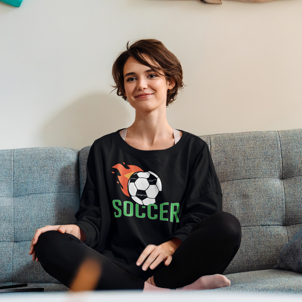 inspire Soccer Ball Flamin' Unisex Crewneck