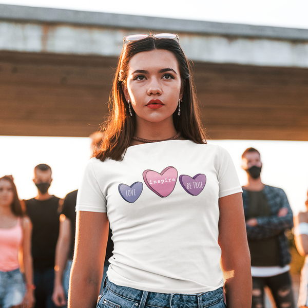 inspire Candy Hearts Short-Sleeve Unisex T-Shirt