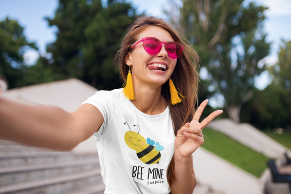 inspire Heart Bee Mine Short-Sleeve Unisex T-Shirt