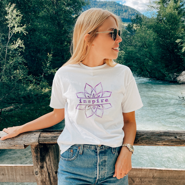 inspire Lotus Flower Short-Sleeve Unisex T-Shirt