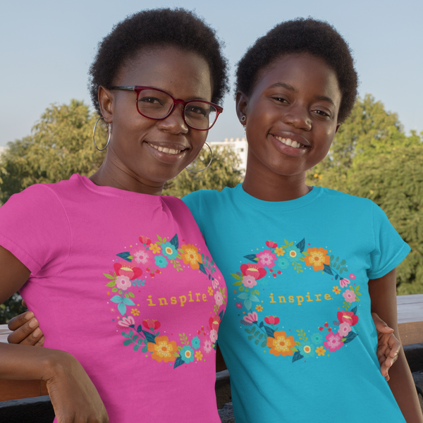 inspire Floral Wreath Women's Short Sleeve T-Shirt