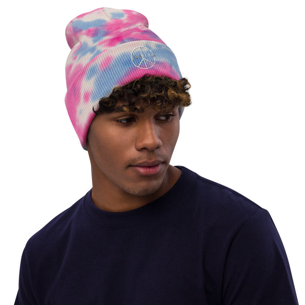 inspire Peace Sign Tie-dye beanie