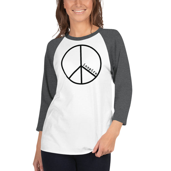 inspire Peace 3/4 Sleeve Raglan Shirt
