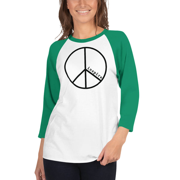 inspire Peace 3/4 Sleeve Raglan Shirt