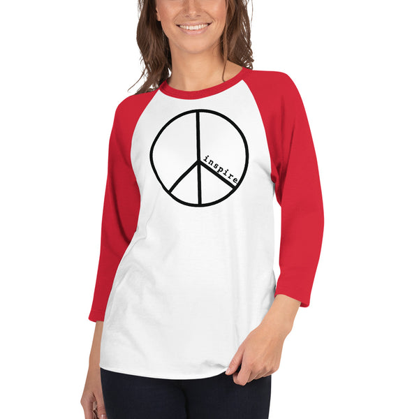 inspire Peace 3/4 Sleeve Raglan Shirt