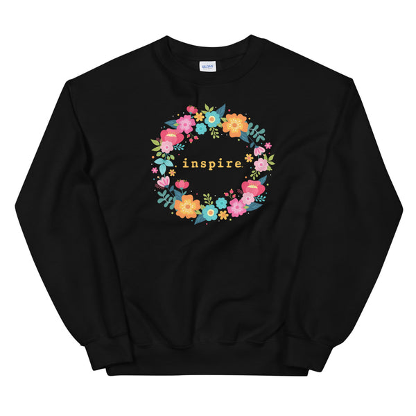 inspire Floral Wreath Unisex Crewneck