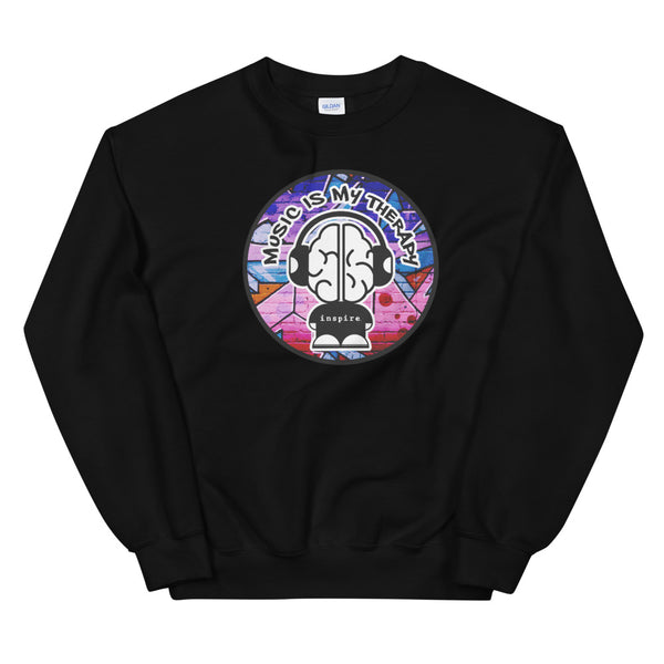 inspire Music Is My Therapy Colored Unisex Crewneck