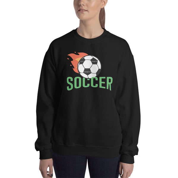 inspire Soccer Ball Flamin' Unisex Crewneck