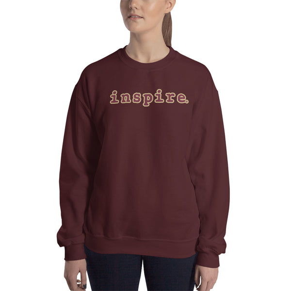 inspire Tan and Black Unisex Crewneck