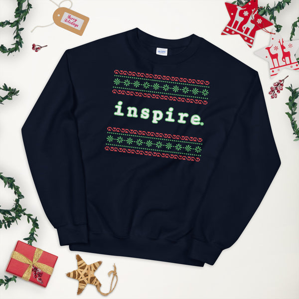 inspire Ugly Christmas Holiday Themed Unisex Crewneck