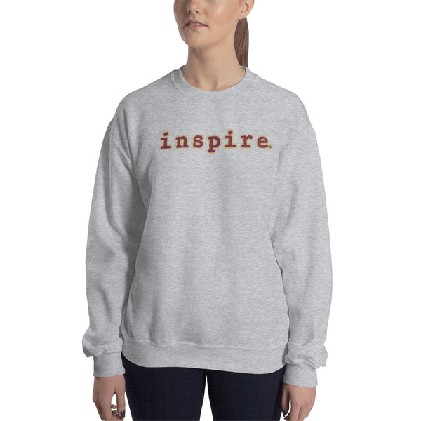 inspire Tan and Black Unisex Crewneck