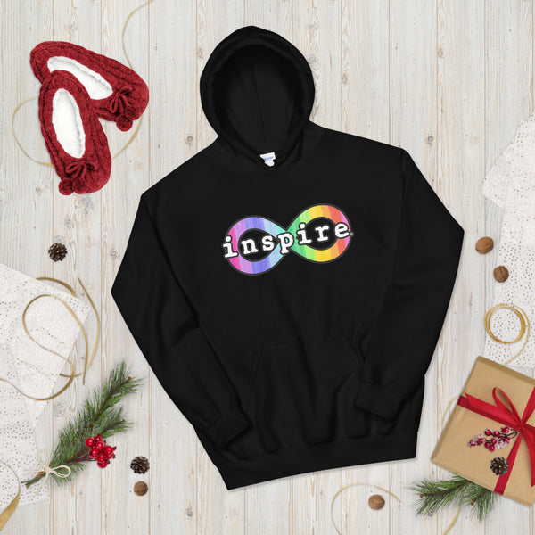 inspire Neurodiversity Awareness Rainbow Infinity Unisex Hoodie