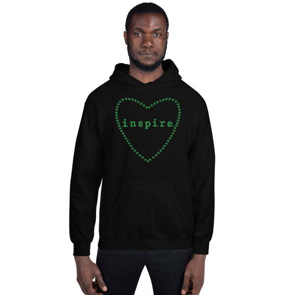 inspire Heart Shamrock Unisex Hoodie