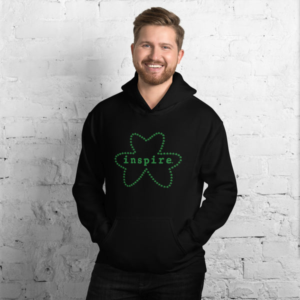 inspire Shamrock Outline Unisex Hoodie
