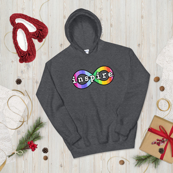inspire Neurodiversity Awareness Rainbow Infinity Unisex Hoodie
