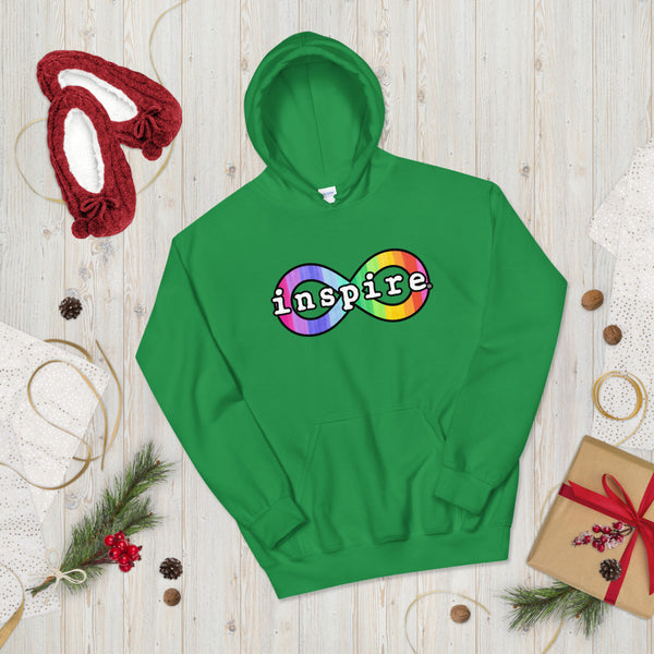 inspire Neurodiversity Awareness Rainbow Infinity Unisex Hoodie