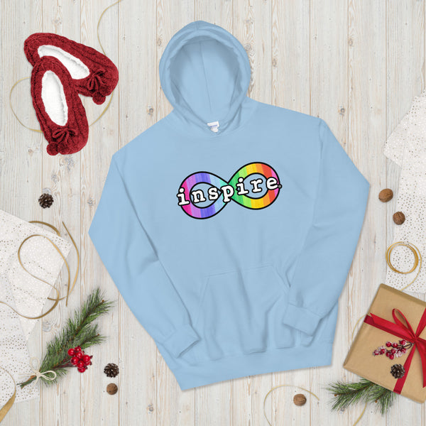 inspire Neurodiversity Awareness Rainbow Infinity Unisex Hoodie