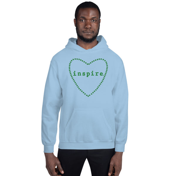 inspire Heart Shamrock Unisex Hoodie