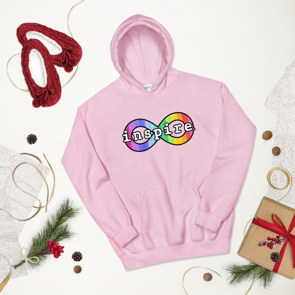 inspire Neurodiversity Awareness Rainbow Infinity Unisex Hoodie