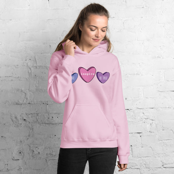 inspire Candy Hearts Unisex Hoodie