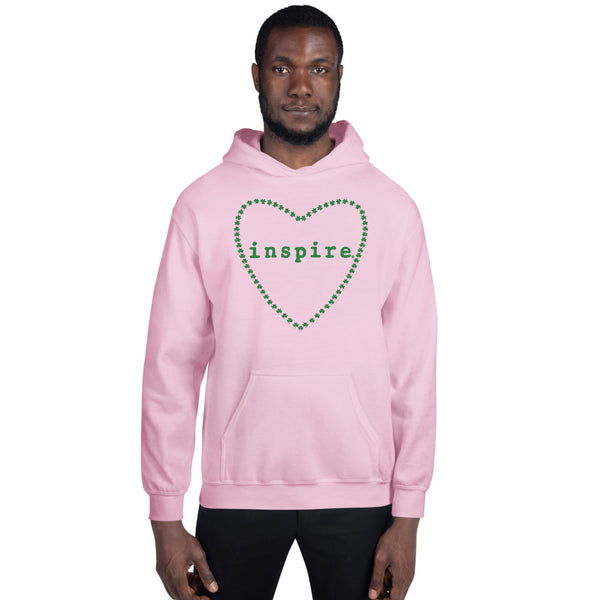 inspire Heart Shamrock Unisex Hoodie