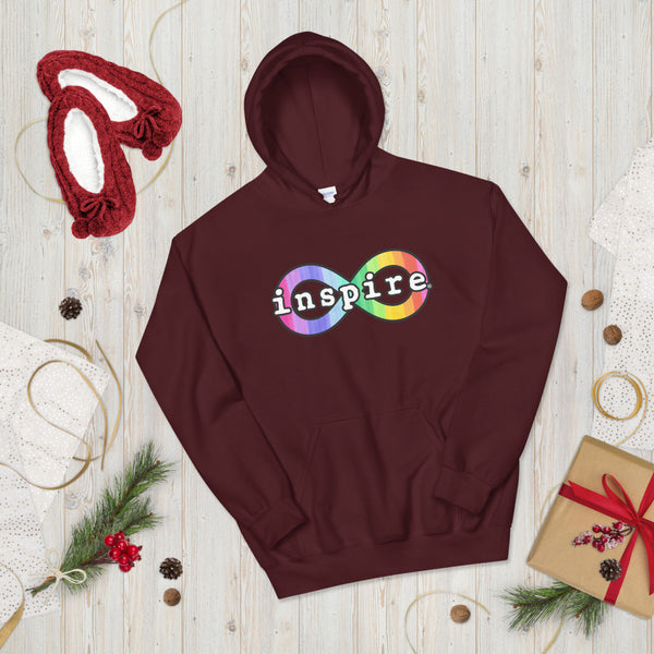 inspire Neurodiversity Awareness Rainbow Infinity Unisex Hoodie